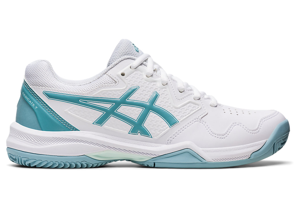 Dámské Tenisové Boty Asics Gel-Dedicate 7 Clay Bílé Blankyt | 9238-LGHAX