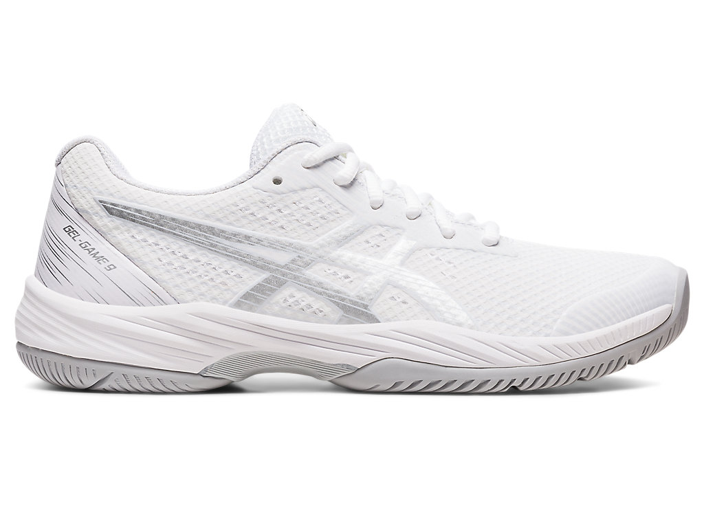 Dámské Tenisové Boty Asics Gel-Game 9 Bílé Stříbrné | 9350-FAUYO