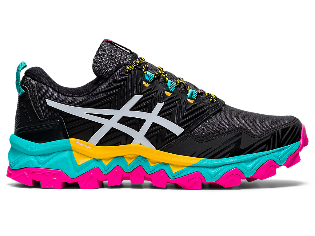 Dámské Trailové Běžecké Boty Asics Gel-Fujitrabuco 8 Černé Bílé | 8153-FQYJN