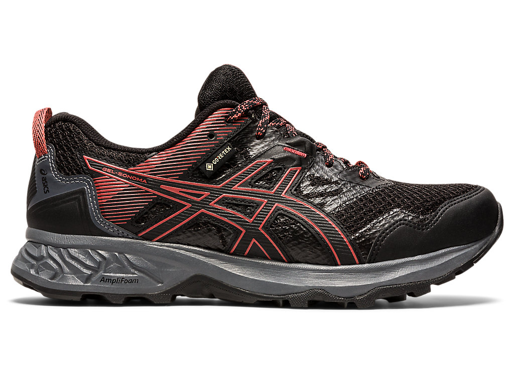 Dámské Trailové Běžecké Boty Asics Gel-Sonoma 5 G-Tx Černé Růžové | 7521-ANRXZ