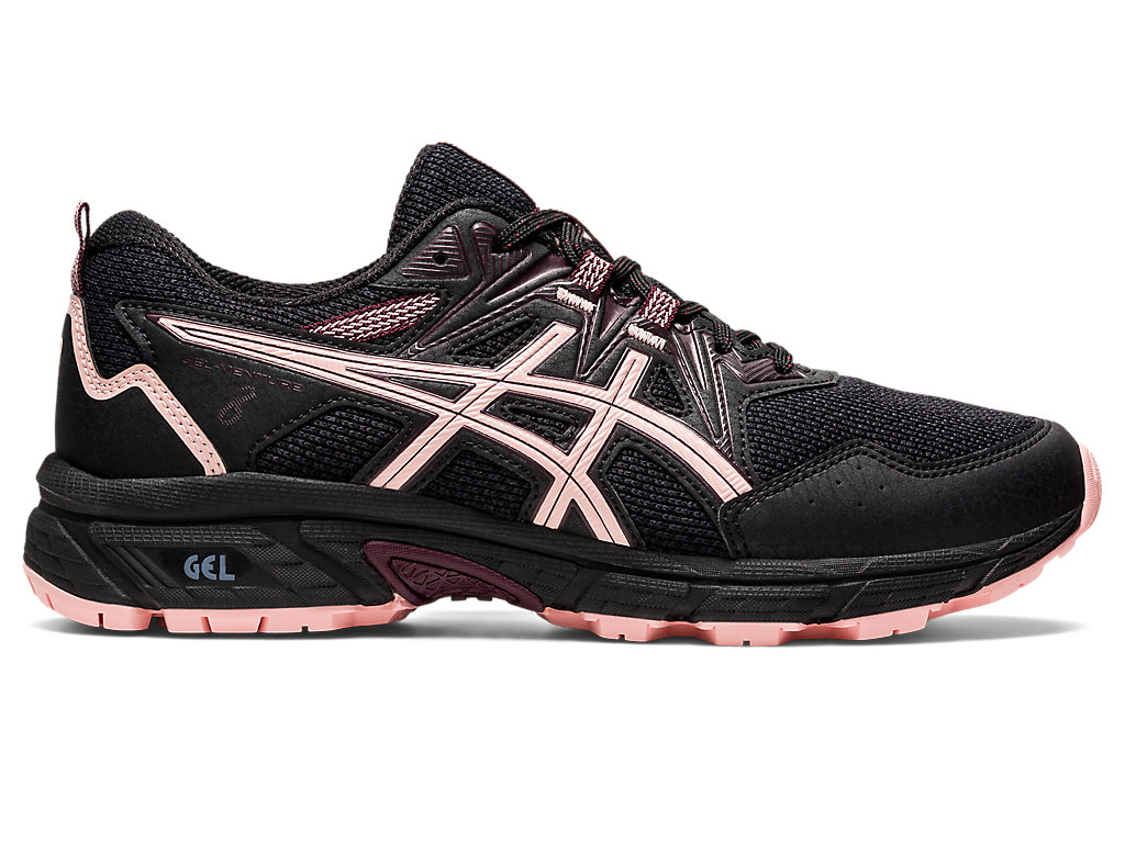 Dámské Trailové Běžecké Boty Asics Gel-Venture 8 Černé Růžové | 1562-NVLDT