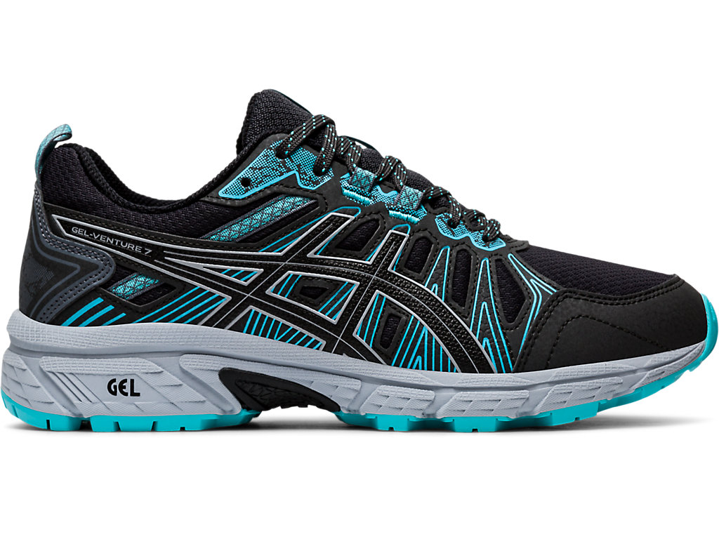 Dámské Trailové Běžecké Boty Asics Gel-Venture 7 (D) Tmavě Šedé Černé | 1730-OFGRL