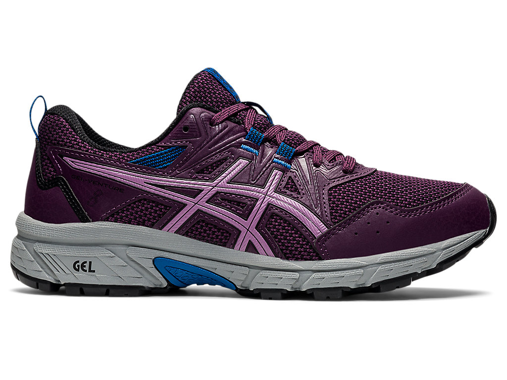 Dámské Trailové Běžecké Boty Asics Gel-Venture 8 Tmavě Fialové Černé | 2096-IHDCZ