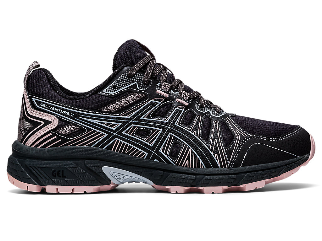 Dámské Trailové Běžecké Boty Asics Gel-Venture 7 (D) Tmavě Šedé Černé | 6379-TXRMU