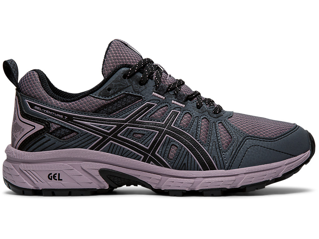 Dámské Trailové Běžecké Boty Asics Gel-Venture 7 Šedé Fialové Růžové | 6385-XYPGC