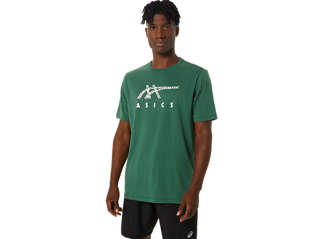 Dámské Tričko Asics Holiday Lights Logo Crew Zelene | 6248-PKFEM