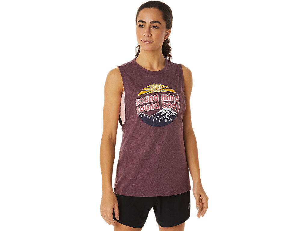 Dámské Tričko Asics Mountain Muscle Tank Vínové | 1508-ZXWKD