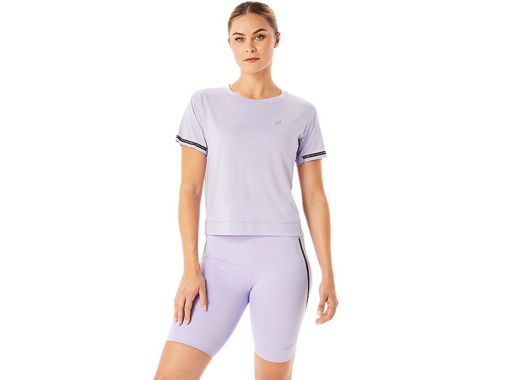 Dámské Tričko Asics Race Crop Šedé | 6579-TRFAD