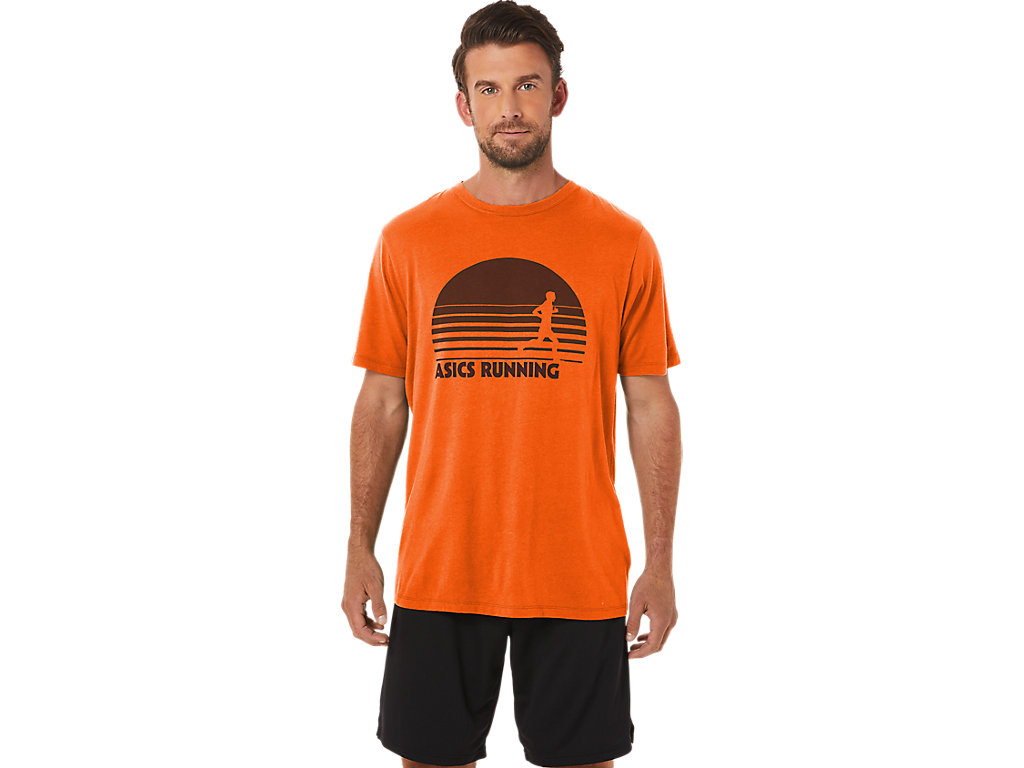 Dámské Tričko Asics Sunrise Runner Grafická Tee Oranžové | 4625-RVLFB