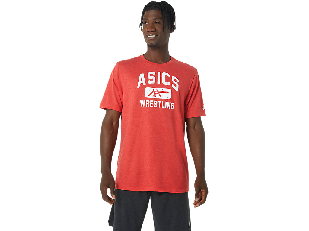 Dámské Tričko Asics Unisex Wrestling Grafická Tee Červené | 0423-ZVGWK