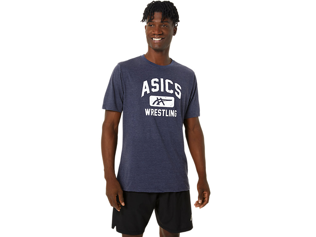 Dámské Tričko Asics Unisex Wrestling Grafická Tee Tmavě Blankyt | 4730-USCFA