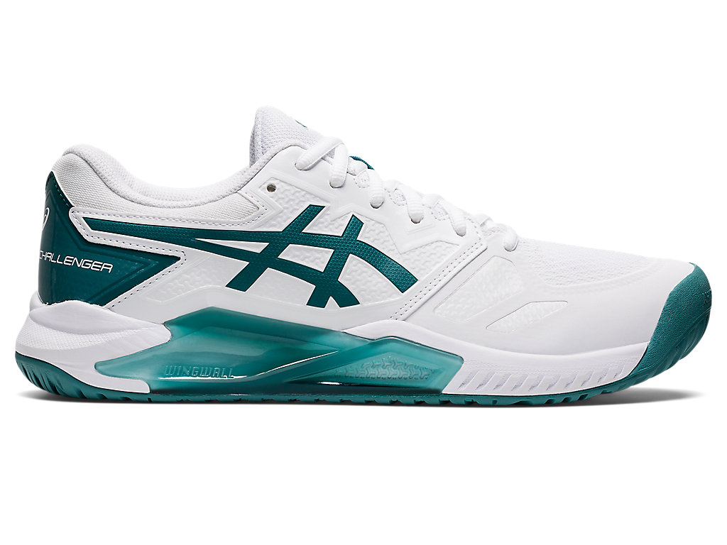 Pánské Tenisové Boty Asics Gel-Challenger 13 Bílé Tmavě Zelene | 7903-JUCAK