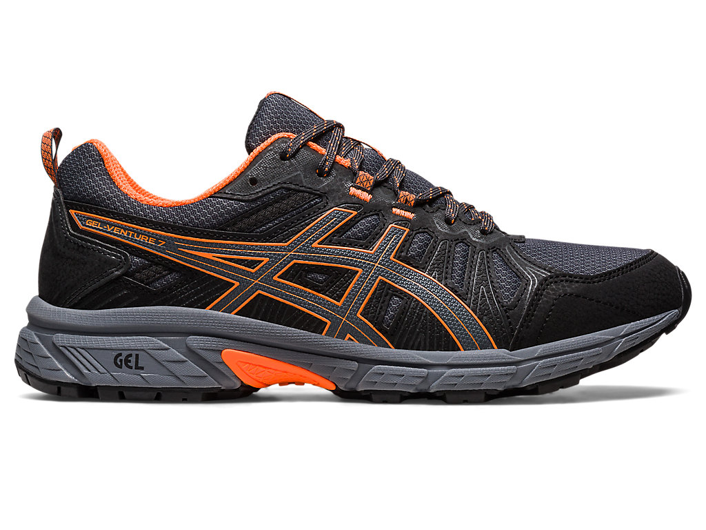 Pánské Trailové Běžecké Boty Asics Gel-Venture 7 Tmavě Šedé Oranžové | 3129-PAIBN