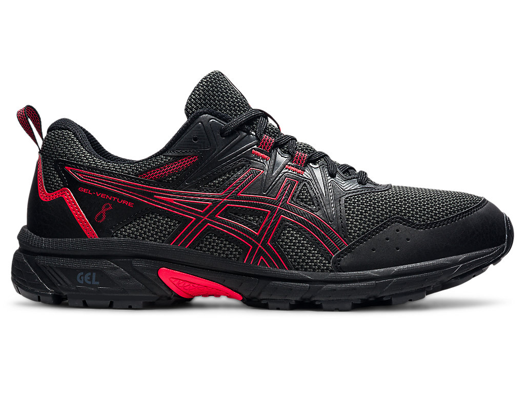 Pánské Trailové Běžecké Boty Asics Gel-Venture 8 Černé Červené | 3679-MIZOG