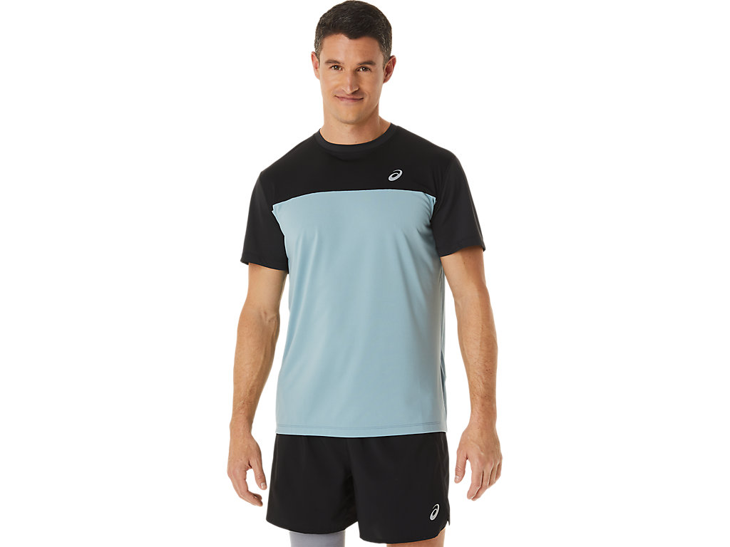 Pánské Tričko Asics Race Sleeve Černé Světle Šedé | 6953-XNHWC