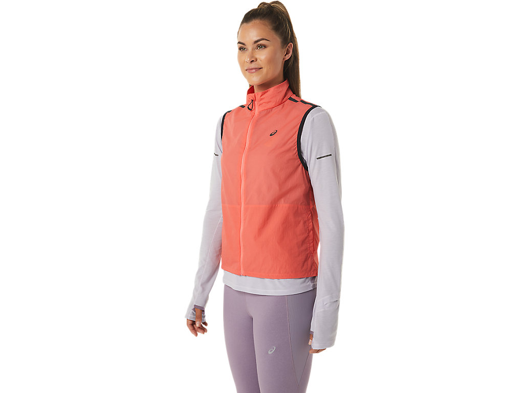 Dámské Bundy Asics Metarun Packable Vest Růžové | 3564-QXKDU