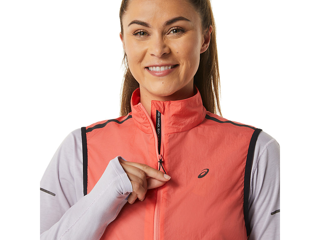 Dámské Bundy Asics Metarun Packable Vest Růžové | 3564-QXKDU