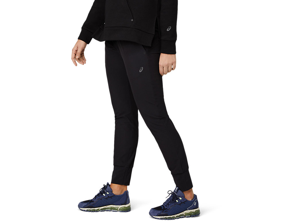 Dámské Kalhoty Asics Stretch Tapered Černé | 3642-BQINV