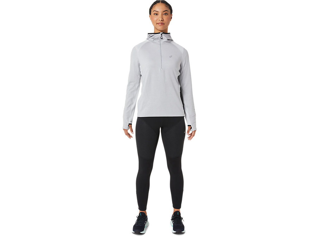 Dámské Mikiny S Kapucí Asics Zimní Run Long Sleeve Šedé Černé | 9315-JPFBS