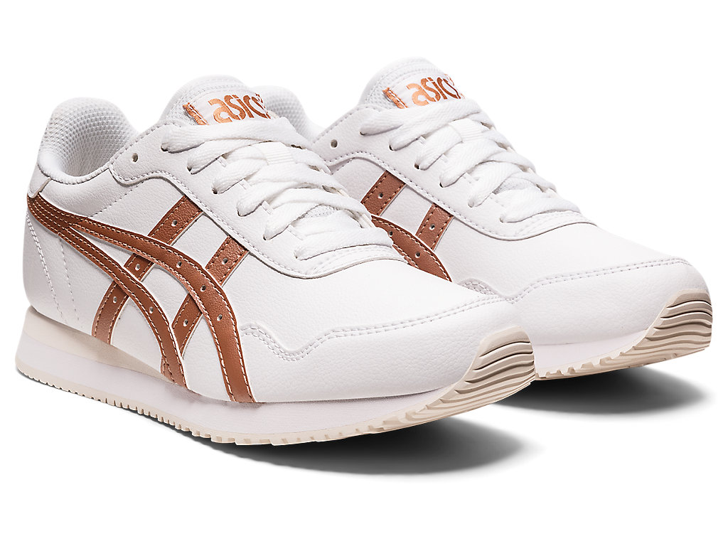 Dámské Sneakers Asics Tiger Runner Bílé Růžové Zlaté | 5637-CKWES