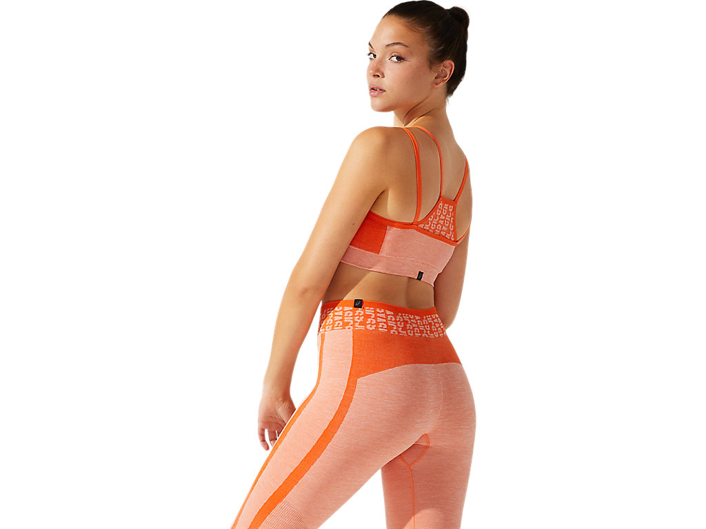 Dámské Sportovní Podprsenky Asics Cropped Logo Seamless Oranžové | 6538-ARIWT