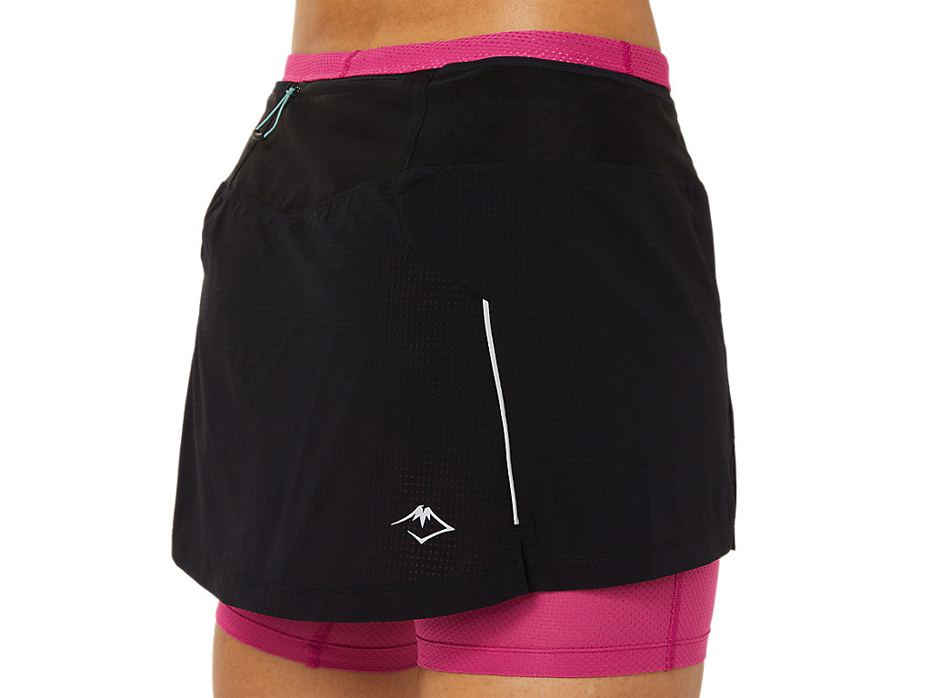 Dámské Sukně Asics Fujitrail Skort Černé Fuchsie Červené | 4927-VBCXA