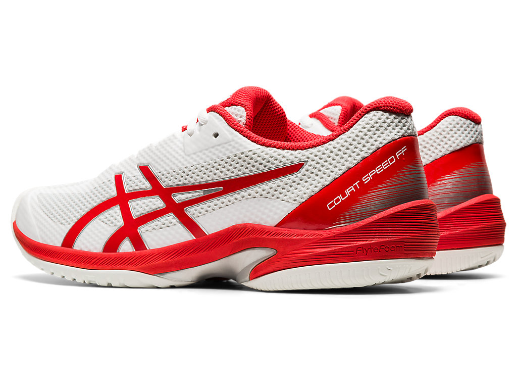 Dámské Tenisové Boty Asics Court Speed Ff Bílé Červené | 0549-UOSYT