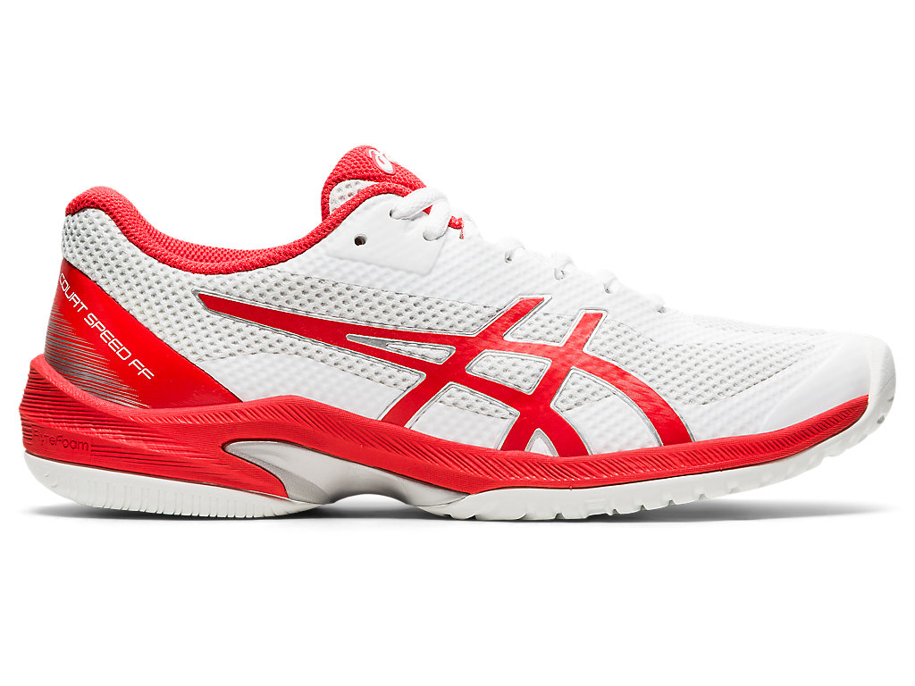 Dámské Tenisové Boty Asics Court Speed Ff Bílé Červené | 0549-UOSYT