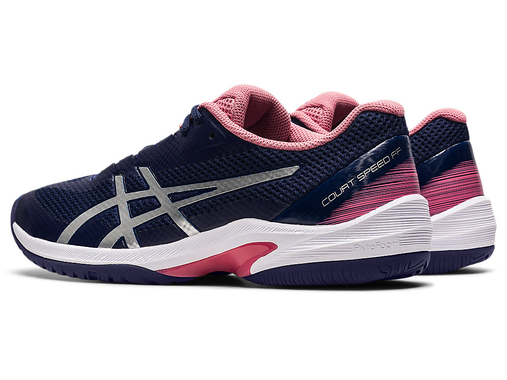 Dámské Tenisové Boty Asics Court Speed Ff Tmavě Blankyt Stříbrné | 3980-EZSNR