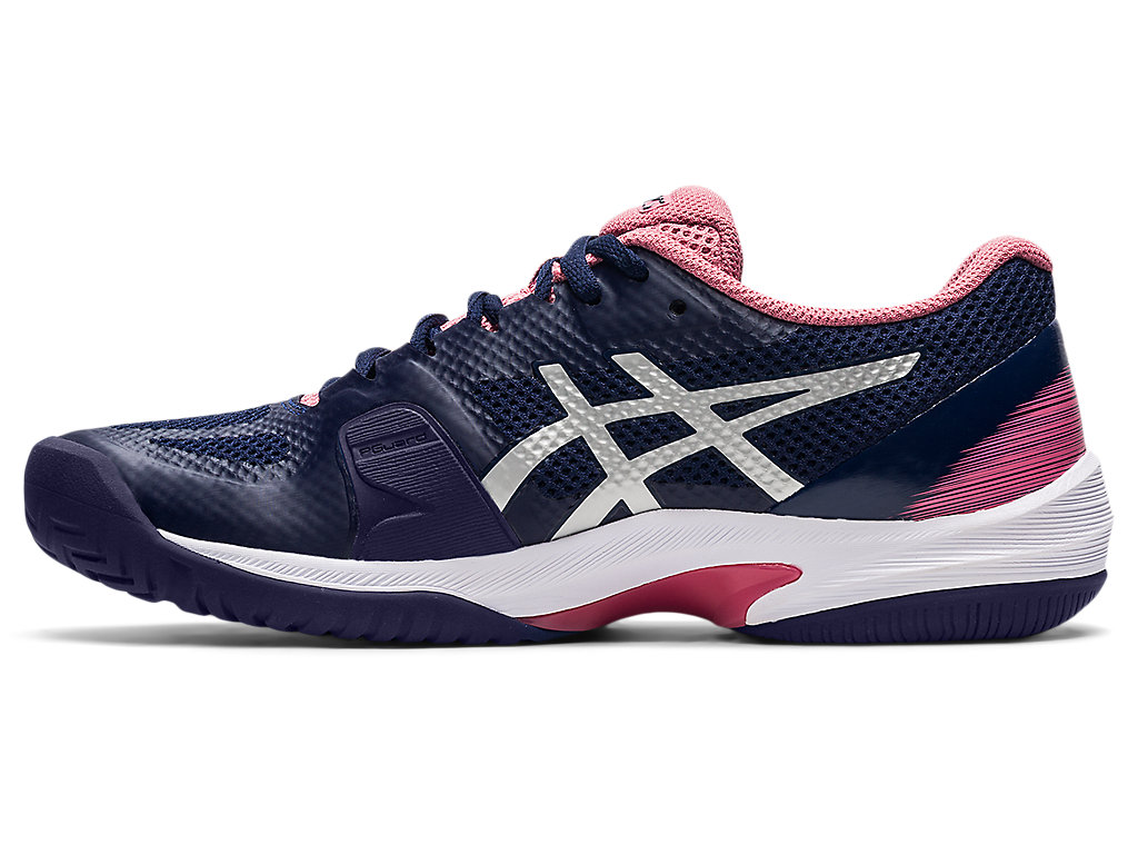 Dámské Tenisové Boty Asics Court Speed Ff Tmavě Blankyt Stříbrné | 3980-EZSNR