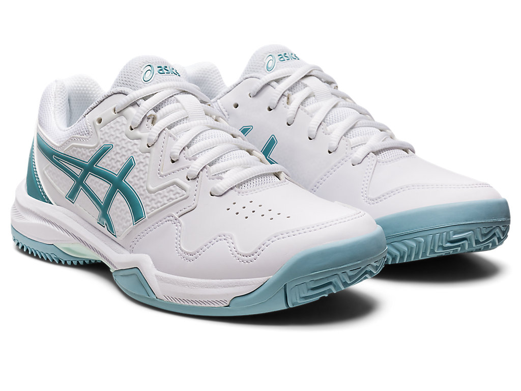 Dámské Tenisové Boty Asics Gel-Dedicate 7 Clay Bílé Blankyt | 9238-LGHAX