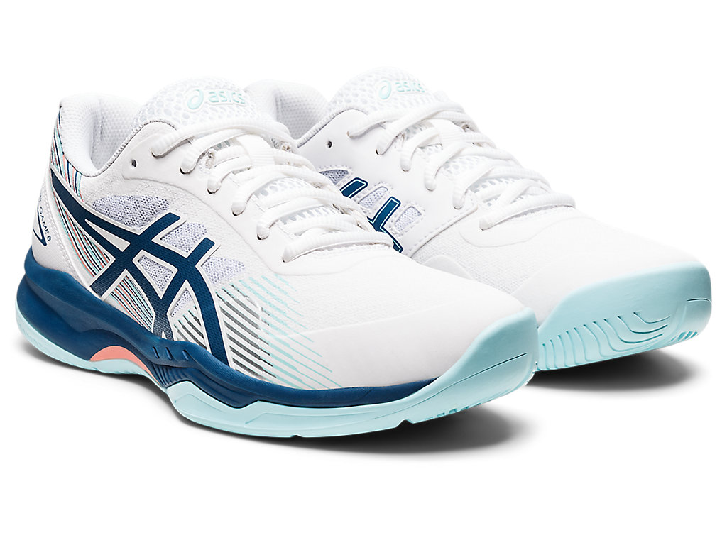 Dámské Tenisové Boty Asics Gel-Game 8 Bílé Světle Indigo | 0762-KDZIC