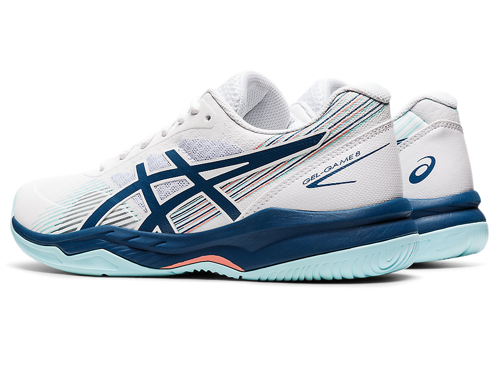 Dámské Tenisové Boty Asics Gel-Game 8 Bílé Světle Indigo | 0762-KDZIC