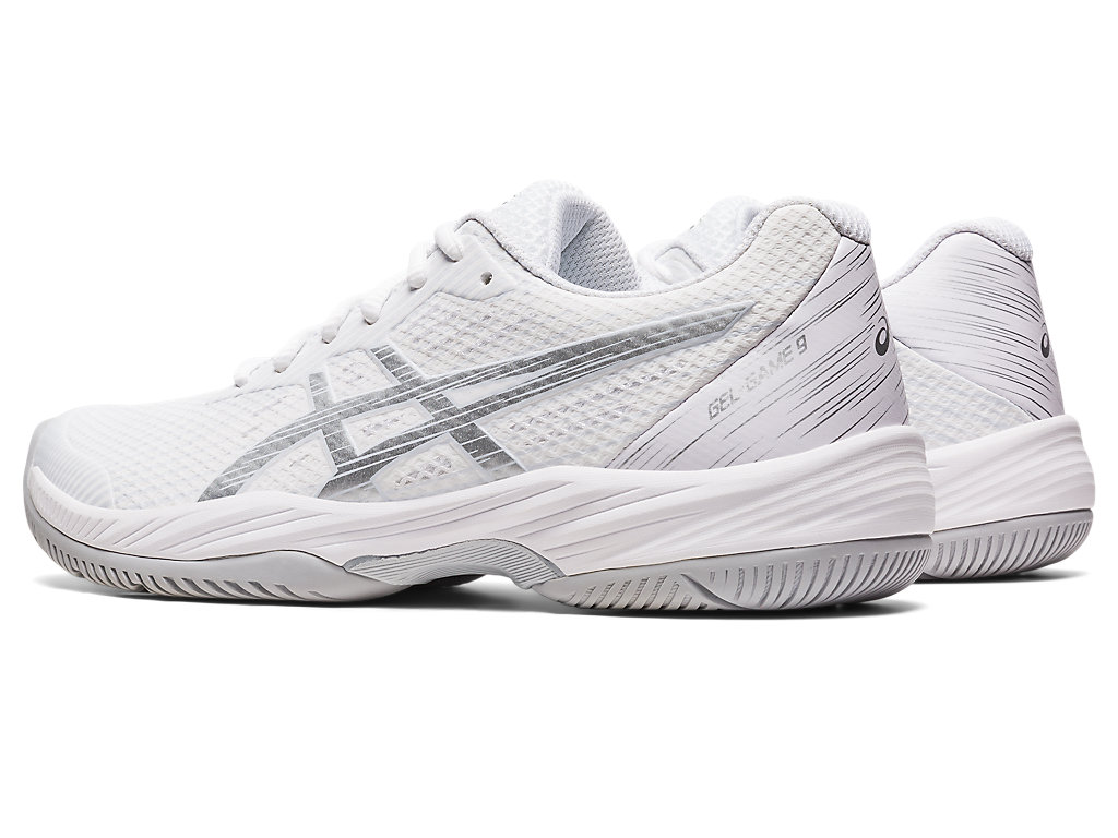 Dámské Tenisové Boty Asics Gel-Game 9 Bílé Stříbrné | 9350-FAUYO