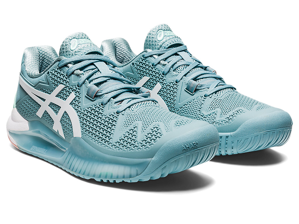 Dámské Tenisové Boty Asics Gel-Resolution 8 Blankyt Bílé | 1283-RYQOM