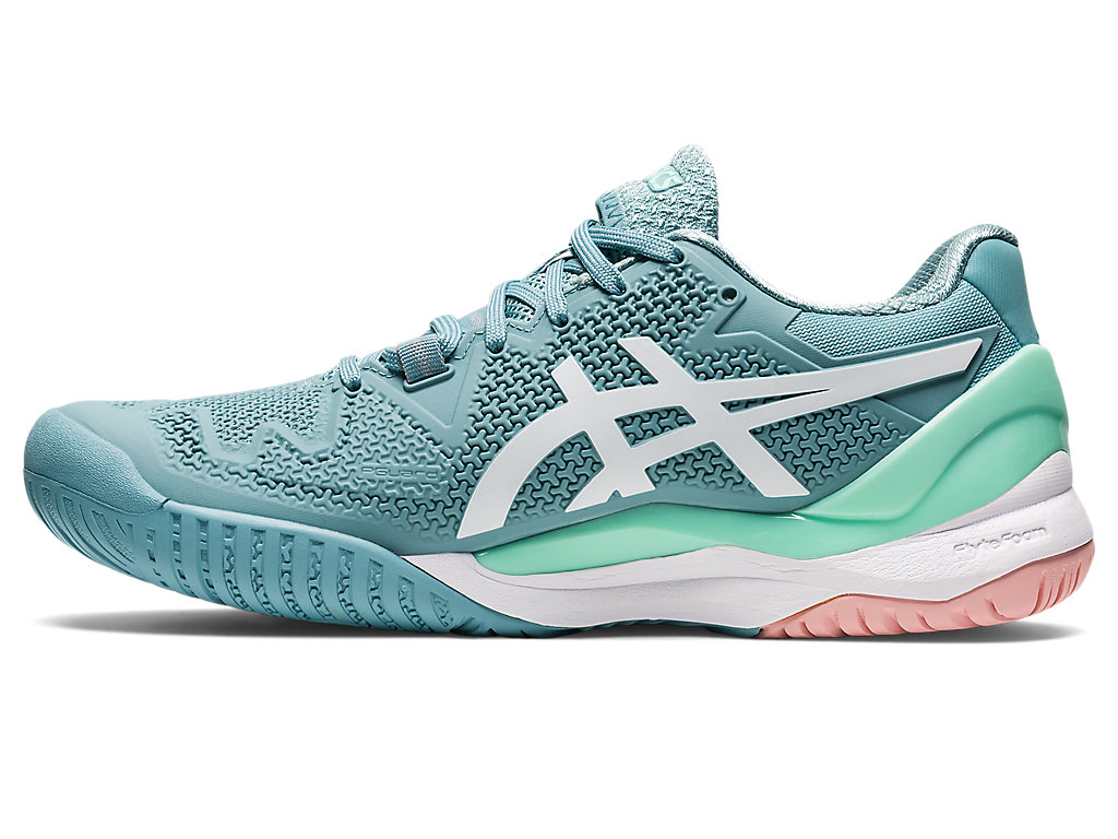 Dámské Tenisové Boty Asics Gel-Resolution 8 Blankyt Bílé | 1283-RYQOM