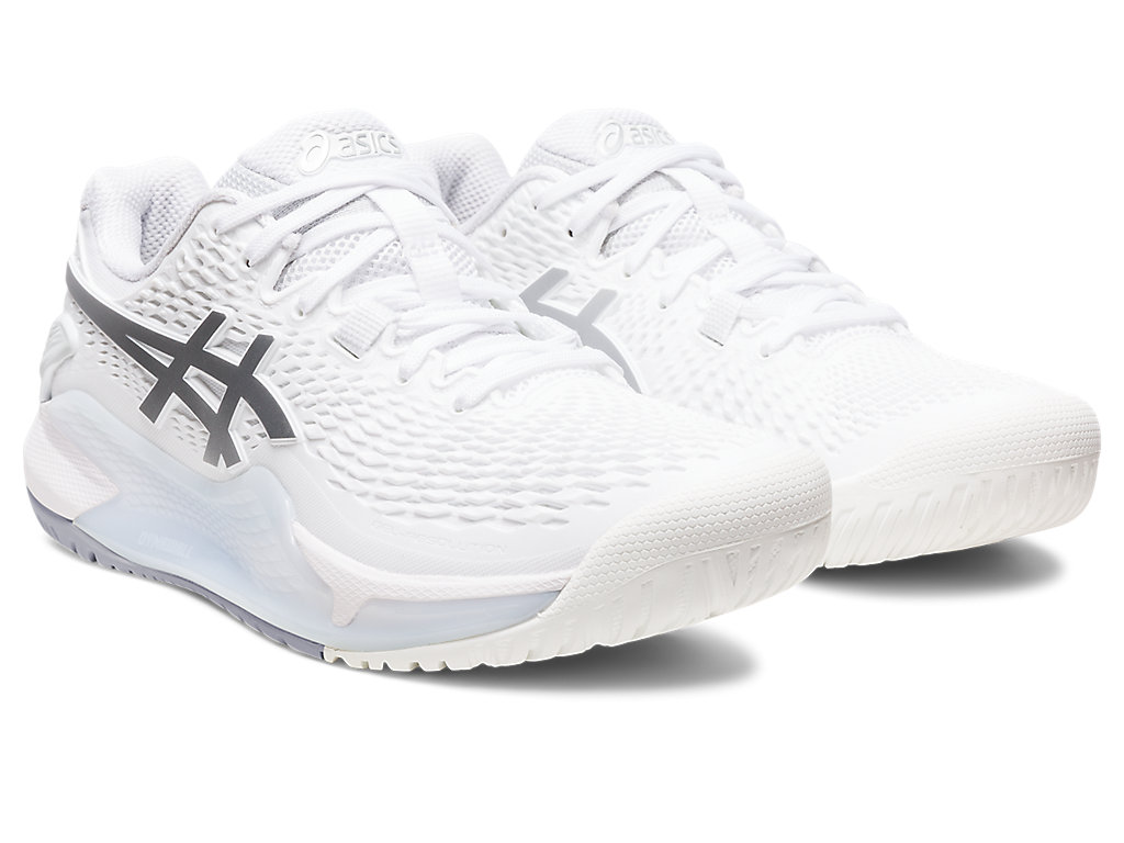 Dámské Tenisové Boty Asics Gel-Resolution 9 Bílé Stříbrné | 1520-YJAUF