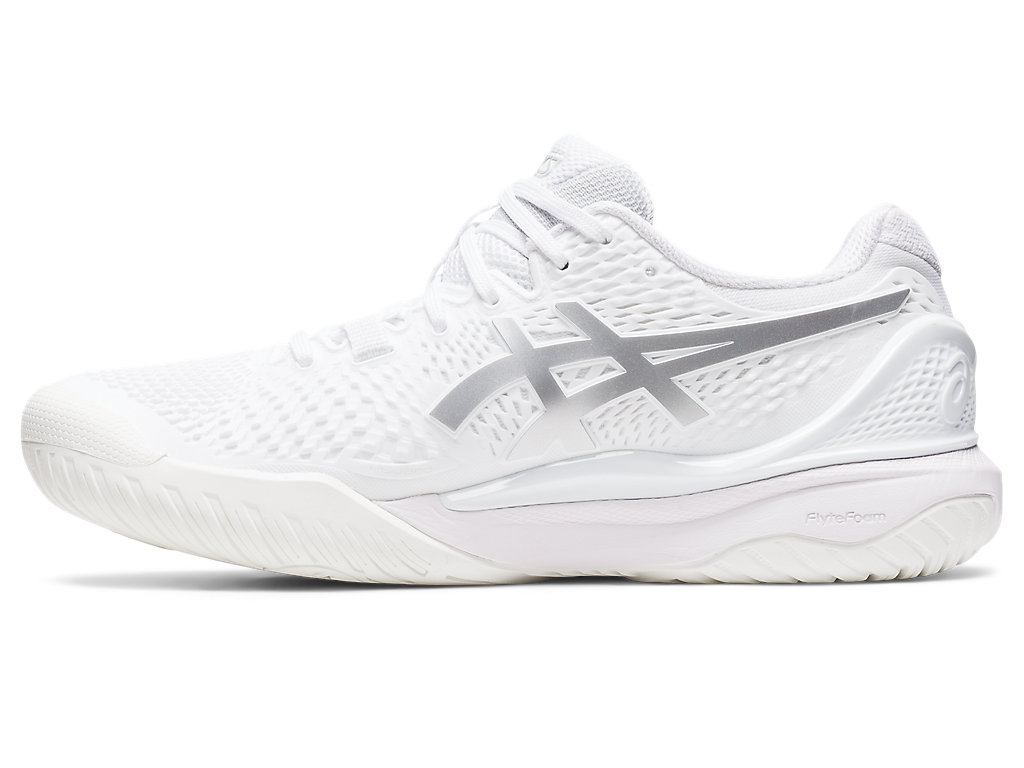 Dámské Tenisové Boty Asics Gel-Resolution 9 Bílé Stříbrné | 1520-YJAUF