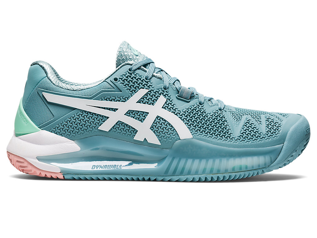 Dámské Tenisové Boty Asics Gel-Resolution 8 Clay Blankyt Bílé | 2915-GPKHT