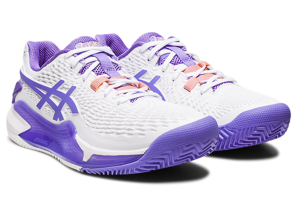 Dámské Tenisové Boty Asics Gel-Resolution 9 Clay Bílé | 4160-WADKJ