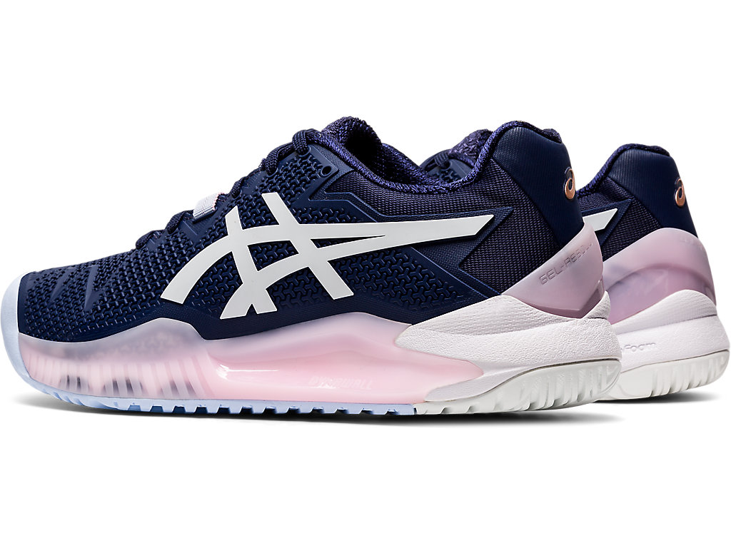 Dámské Tenisové Boty Asics Gel-Resolution 8 Tmavě Blankyt Bílé | 9021-XIHPL