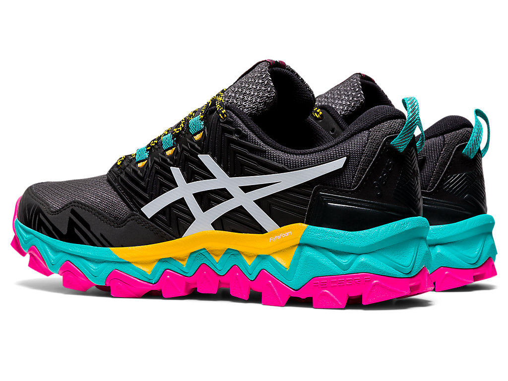 Dámské Trailové Běžecké Boty Asics Gel-Fujitrabuco 8 Černé Bílé | 8153-FQYJN