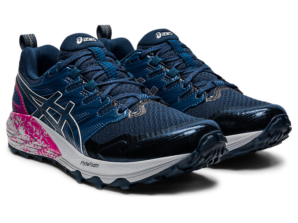 Dámské Trailové Běžecké Boty Asics Gel-Trabuco Terra Blankyt Stříbrné | 5809-TZCPA