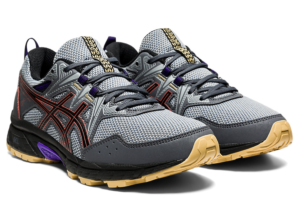 Dámské Trailové Běžecké Boty Asics Gel-Venture 8 (D) Šedé Červené Tmavě Červené | 0925-YZXDE