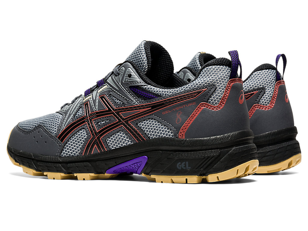 Dámské Trailové Běžecké Boty Asics Gel-Venture 8 (D) Šedé Červené Tmavě Červené | 0925-YZXDE