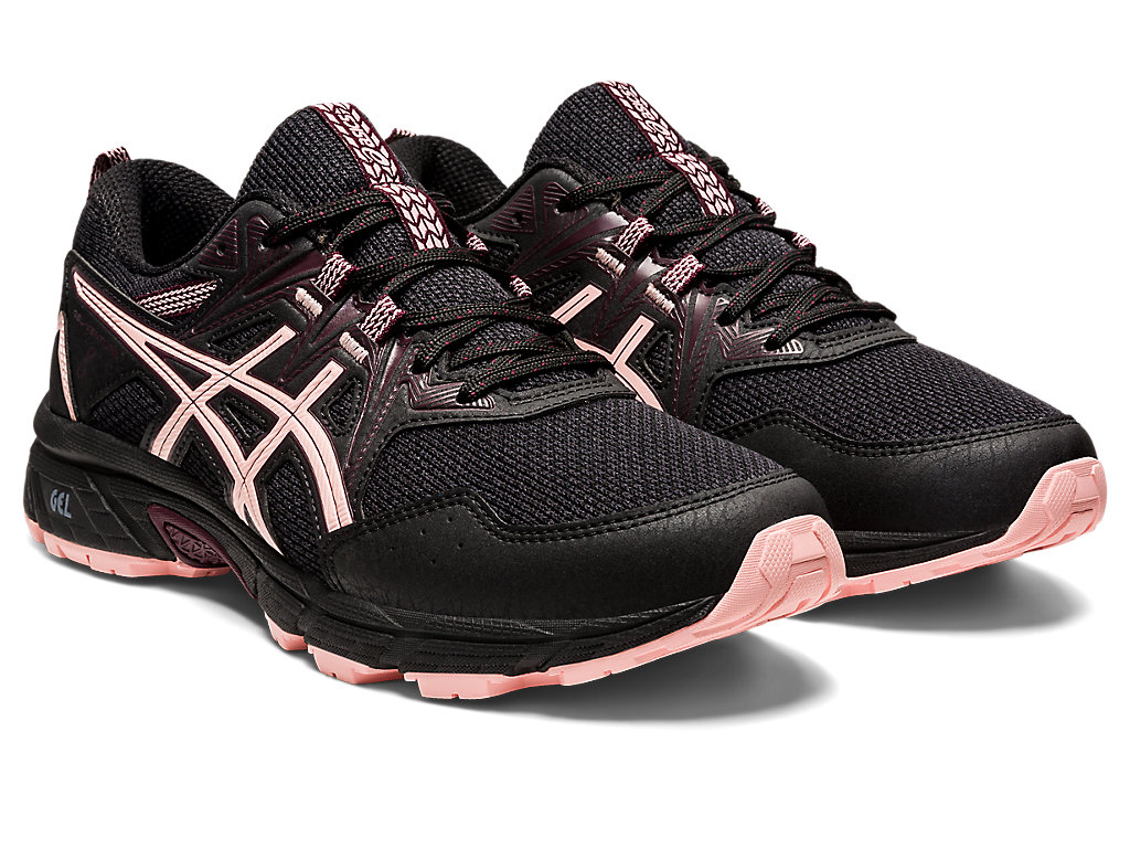 Dámské Trailové Běžecké Boty Asics Gel-Venture 8 Černé Růžové | 1562-NVLDT