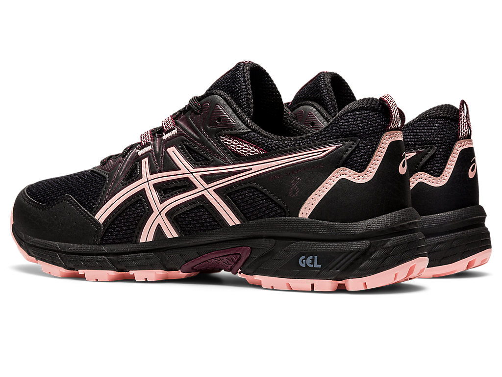 Dámské Trailové Běžecké Boty Asics Gel-Venture 8 Černé Růžové | 1562-NVLDT