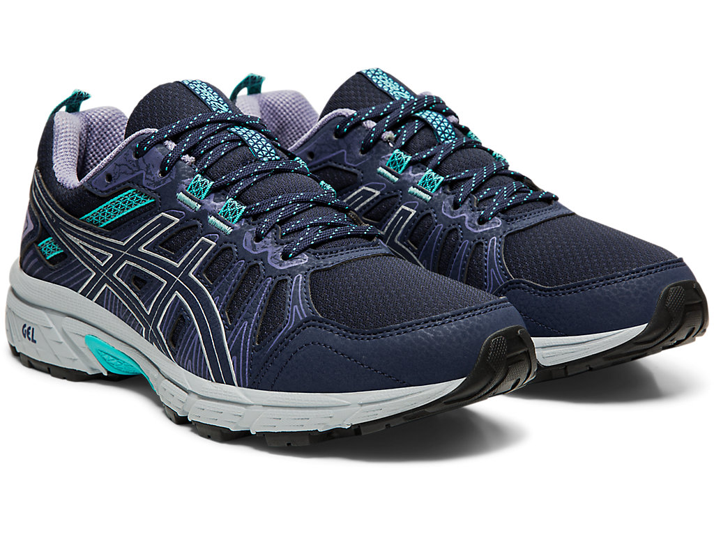 Dámské Trailové Běžecké Boty Asics Gel-Venture 7 (D) Černé Stříbrné | 2073-GIPMQ