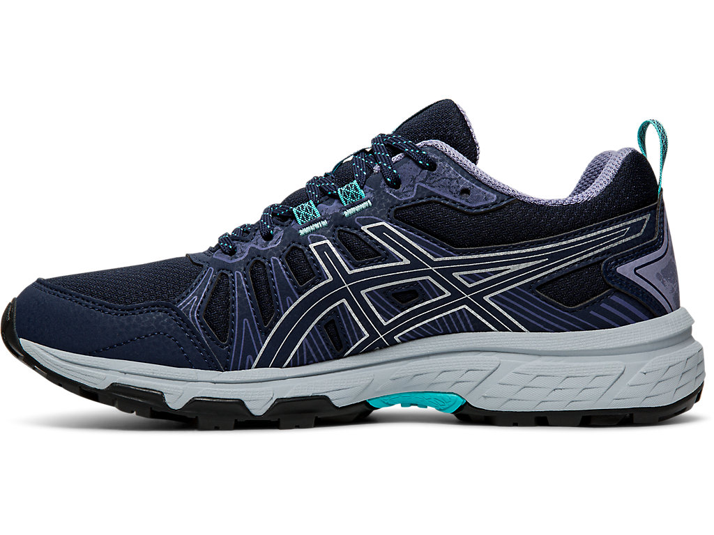 Dámské Trailové Běžecké Boty Asics Gel-Venture 7 (D) Černé Stříbrné | 2073-GIPMQ