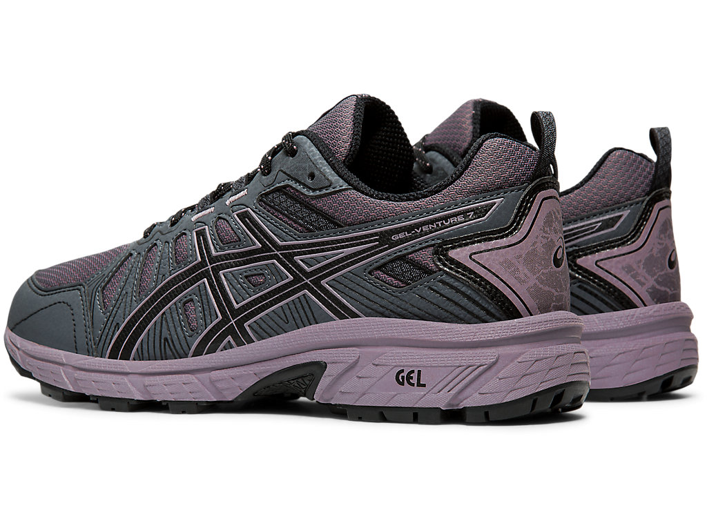 Dámské Trailové Běžecké Boty Asics Gel-Venture 7 Šedé Fialové Růžové | 6385-XYPGC